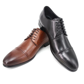 Stylish Low Heel High Fashion Formal Casual Black Brown Leather Shoes for Men Genuine Leather Shoes Scarpe Uomo
