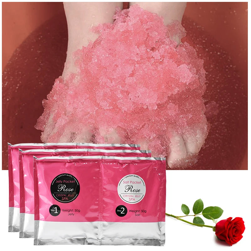 Wholesale Pedicure Rose Soak Foot Salt + Jelly
