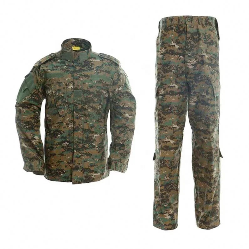 Camouflage Tactical Uniforms Camo Outdoor Rip-stop Hunting Sports for Men TWILL Camouflage Printing 4 Seasons Stand Collar S-3XL