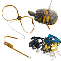 150cm 4.9ft Walking Control Rope Reptile Traction Leash and Harness Strap Set Turtle Adjustable Leash