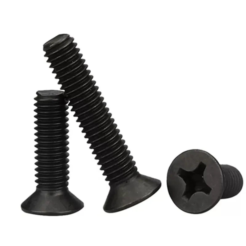 DIN 965 White/Black Zinc Plated Cross Recessed Countersunk Head Screws M5 M6 M7 M8 M9 M10