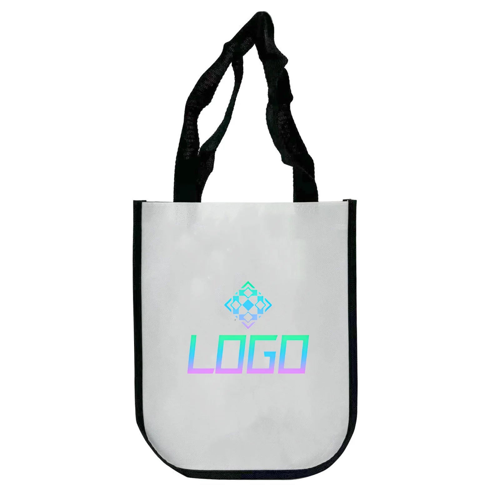 Custom Logo Lemon  Promotional Grocery Reusable  PP Laminated Non-Woven Tote Shopping Bag Eco-Waterproof Durable Curved Corners