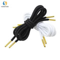 Round Polyester Shoelaces with Gold Metal Aglets Durable Replacement Laces for Sneakers