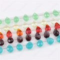 Gemstone Top Drilled Teardrop Beads Strand Dyed Cultured Quartz Amethyst Canadian Jade Water Drop Beads 7*9mm
