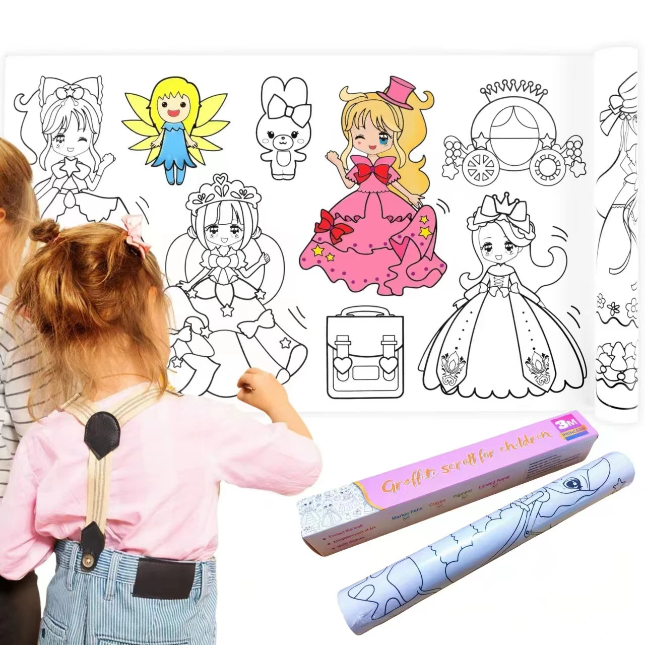 Custom Logo DIY Painting Coloring Paper Roll for Kids Customized Children's Drawing Graffiti Scrolls