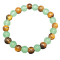 Hot Selling Green Aventurine Tiger Eye Natural Stone Bracelet Money Lucky Bracelet for Men and Women