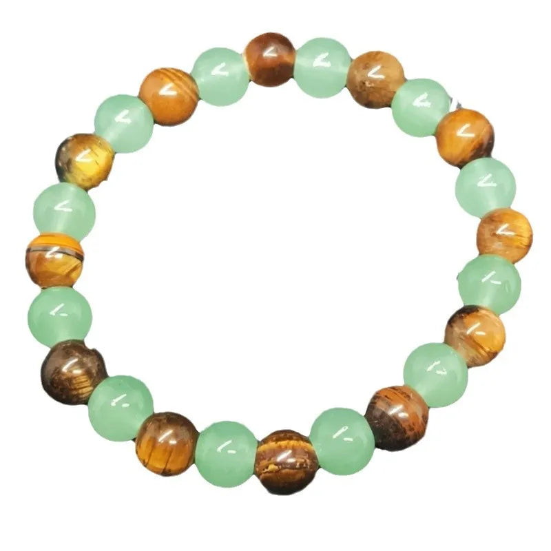 Hot Selling Green Aventurine Tiger Eye Natural Stone Bracelet Money Lucky Bracelet for Men and Women