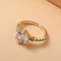 Beimai OEM Ring Versatile Copper-plated Gold-plated Micro-inlaid Zircon Open Adjustable Ring