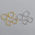 New Classic Simple Style 925 Sterling Silver Round Circle Hoop Huggie Earrings for Women