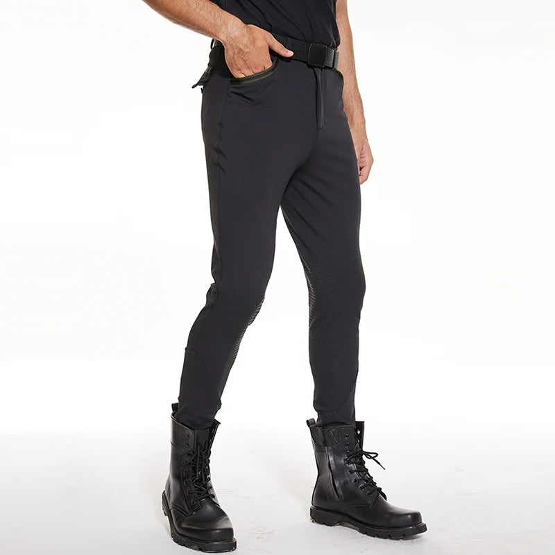 Original Factory Eco-friendly Riding Breaches Fitness Zipper Pants Equestrian Apparel Sweat-wicking Mens Equestrian Clothing