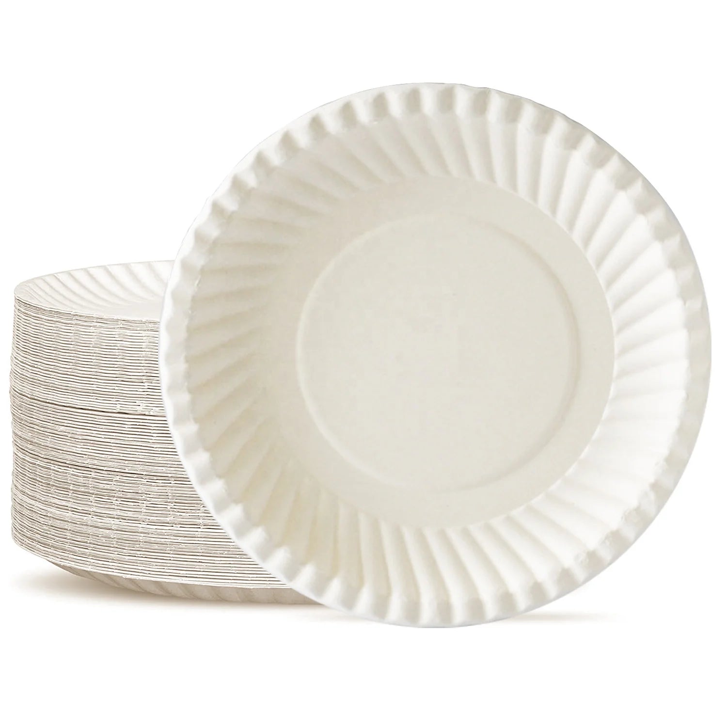 Eco-Friendly Disposable Sugarcane Bagasse Paper Plate Set Compostable Plates Utensils for BBQ Camping Biodegradable Dinnerware