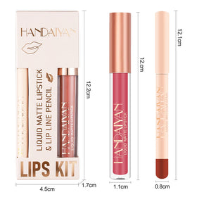Luxury Gift Kit Box for Lipgloss Vegan Matte Long Lasting Lipgloss Make up Glitter Lipgloss and Lip Liner Set Wholesale