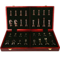 Factory Price 52CM Luxury Chess Board Games Bronze Metal Chess Pieces Set Folding Wooden Checkerboard Family Board Games