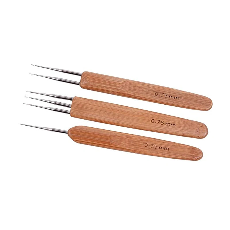 3 Different Dreadlock Crochet Hooks 0.75mm (1 Hook 2 Hooks 3 Hooks)