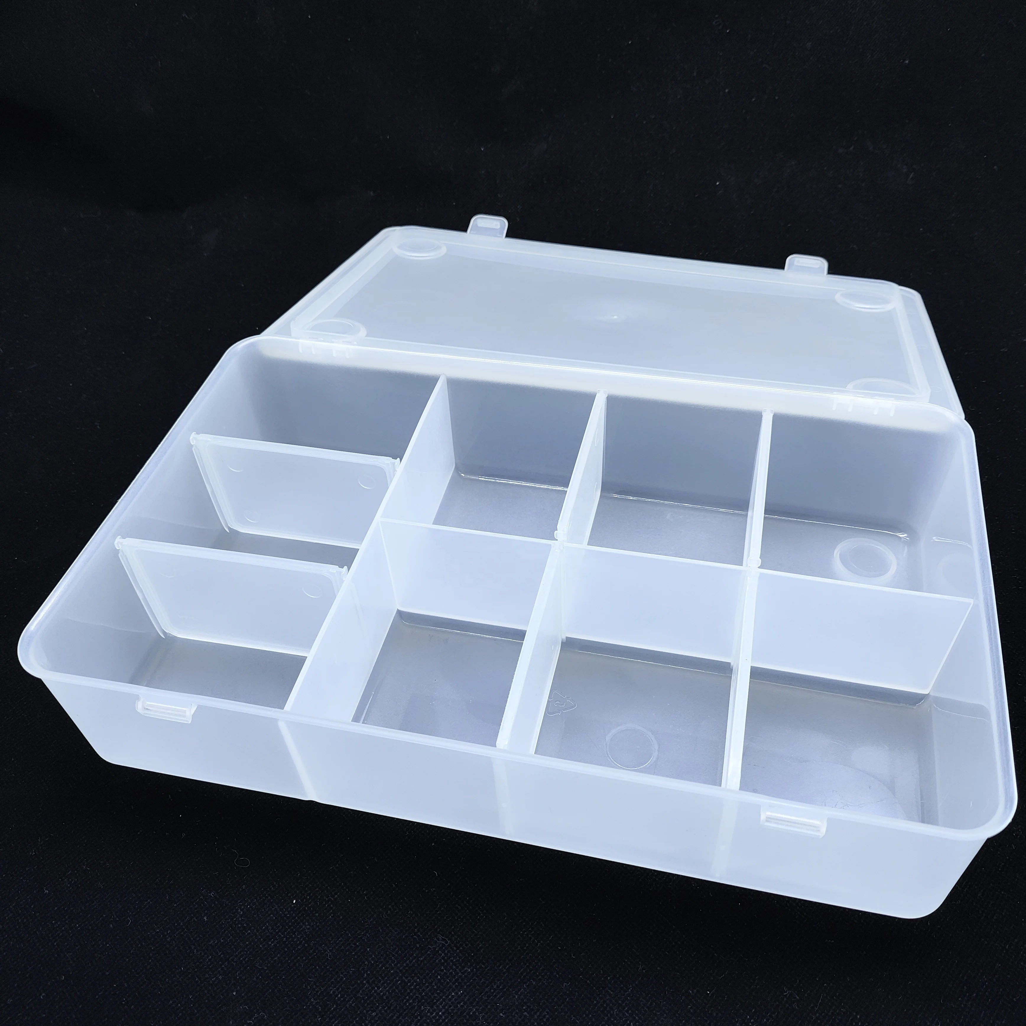 Custom Detachable Portable Plastic Half Clear Storage Box Jewelry Box Organizer