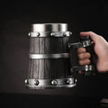 Creative Personalized Wooden Barrel Resin & Stainless Steel Eco-Friendly Handmade Beer Cups for Business Gifts MegaBDM