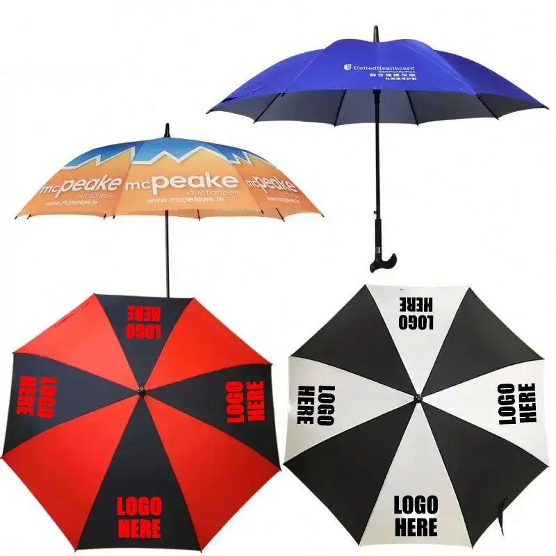 Factory Price Golf Umbrella Promotional Gifts with Free Design Big Straight Pattern