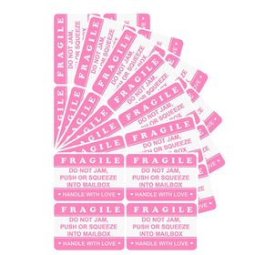 Factory Custom Printing Adhesive Warning Labels Handle with Care Cute Fragile Stickers Carton