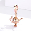 Authentic 100% 925 Sterling Silver Aladdin's Magic Lamp Charm Fit Women Bracelet & Necklaces DIY Jewelry Making