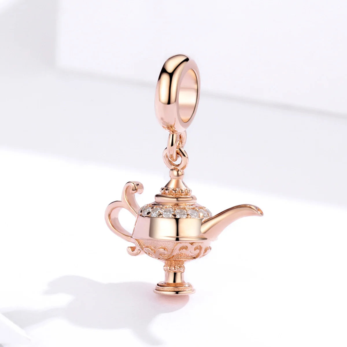 Authentic 100% 925 Sterling Silver Aladdin's Magic Lamp Charm Fit Women Bracelet & Necklaces DIY Jewelry Making