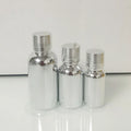 Luxury Empty 5ml 10ml 15ml 30ml 50ml 100ml Electroplating Silver Gold Essential Oil Glass Dropper Bottle With Pipette