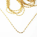 BZM  2025 New Ion IP Gold Plating Water Waving Chain Necklace