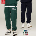 SK New Warm Tracksuit Mid Waist Drawstring Fitness Sweatpants Straight Leg Loose Casual Sports Pants Fleece Sweatpants for Men