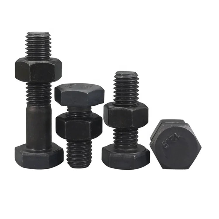 Black Customized Size M20 Class 8.8 Steel High Strength Hex Head Bolt