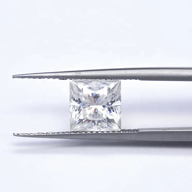 Lab Grown  Moissanite Square Princess Cut White Color 5.5*5.5mm Moissanite Stones for Watches