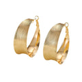 Gothic Big Brush Metal Geometric Hoop Earrings for Women Chunky Gold Earring Fashion Jewelry