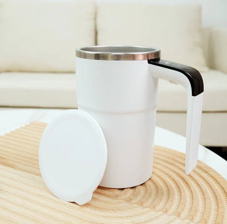 Modern Electric Rechargeable Self Stirring Mug with Temperature Display 2025