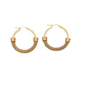 Wholesale Trendy Women Stainless Steel Jewelry Twist 18k Gold Plated Stainless Steel Hoop Earring