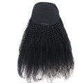 Human Hair Extension Afro Ponytail Afro Curly Ponytail Kinky Curly Human Hair Drawstring Ponytail Black 4b 4c 1 Piece 10-30 Inch