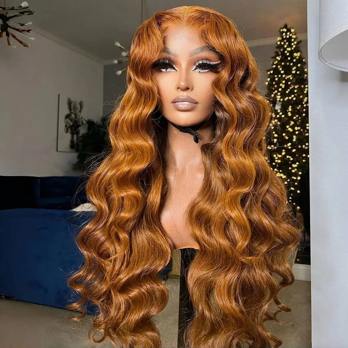 6x6 Closure Wig swiss Lace Natural Wave Ombre 13*6 HD Frontal Human Hair Wigs Loose Deep Remy Hair 360 Orange T Brown HD