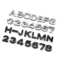 New DIY Metal Automotive Emblem Customizable 3D Logo Sticker Laser Engraved English Letter Number Plated Carving Pin Model