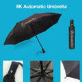 Luxury 8 Ribs Automatic Folding Umbrella Business Style Custom Logo Printing Travel Umbrella From 2 Professional Factories