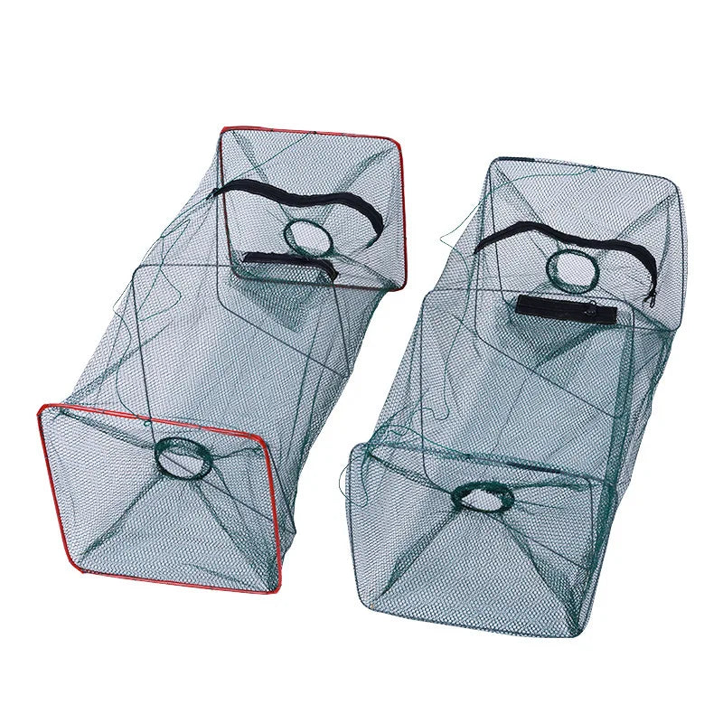 China's Useful Outdoor Fishing Tackle Cheap Folding Shrimp Bait Cage Net Double Knot Cast Nylon Gill Tools