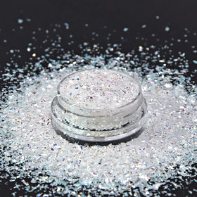 Solvent Resistant Rainbow Irregular Flake Glitter for Cosmetic and Crafts