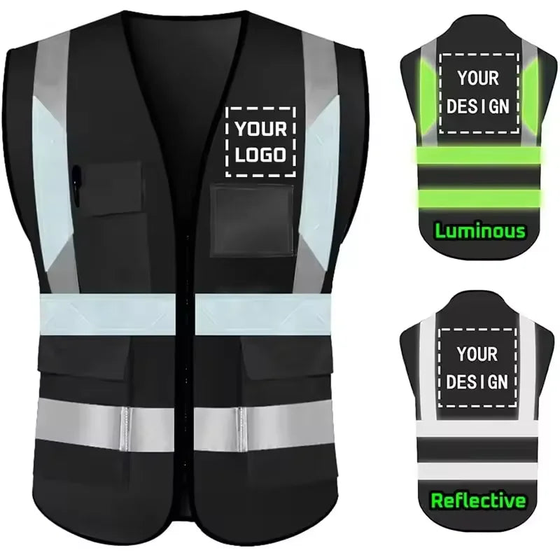 20% Off Breathable Fluorescent Polyester Sleeveless Hi Vis Reflective Safety Jacket Vest Reflective Safety Clothing