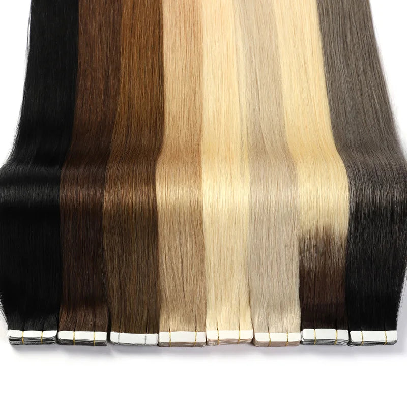 Wholesale Tape Hair Double Drawn Injection Tape in Hair Extensions Curly Vendors 13a Tape Extensions Human Hair