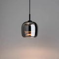 Designers Smoke Grey Glass Pendant Light Black Luxury Modern Led Chandelier for Hotel Bedside Kitchen Restaurant