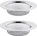 2-Pack Stainless Steel Bathroom Shower Hair Catcher Drain Cover Kitchen Sink Plug Strainer Hole Cover