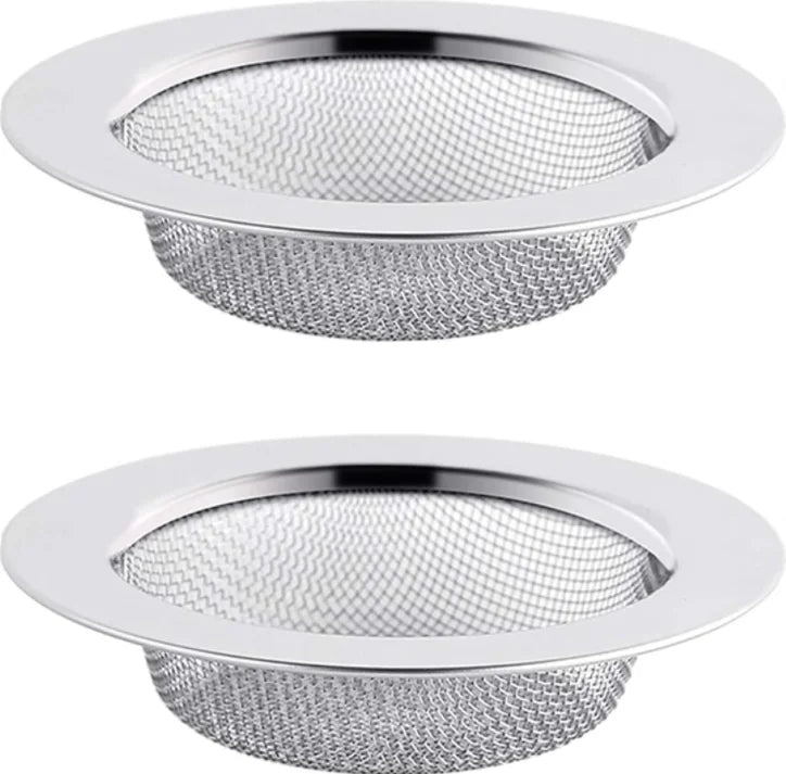 2-Pack Stainless Steel Bathroom Shower Hair Catcher Drain Cover Kitchen Sink Plug Strainer Hole Cover