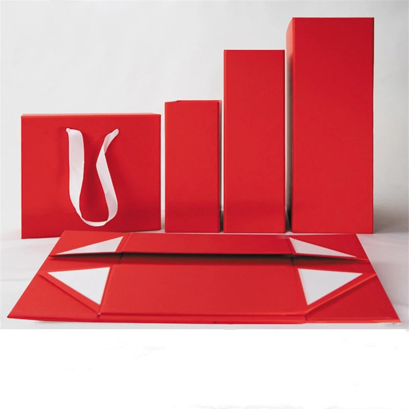 Eco Friendly Cardboard Packaging Magnetic Closure Paper Box Cosmetics Clothing Shoes Folding Magnetic Paper Gift Box with logo