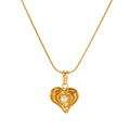 18K Gold Plated Flower Pendant Necklace Stainless Steel Geometric Necklace Beautiful Jewelry Gift for Women
