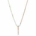 New Factory Supply Stock Long  Bar Stick Diamond Collar Necklace for Girls