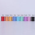 Wholesale #16 Aluminum Cap Neck Roller Bottle Acid Etched Surface Red Orange Yellow Green Cyan Blue Purple Pink Perfume