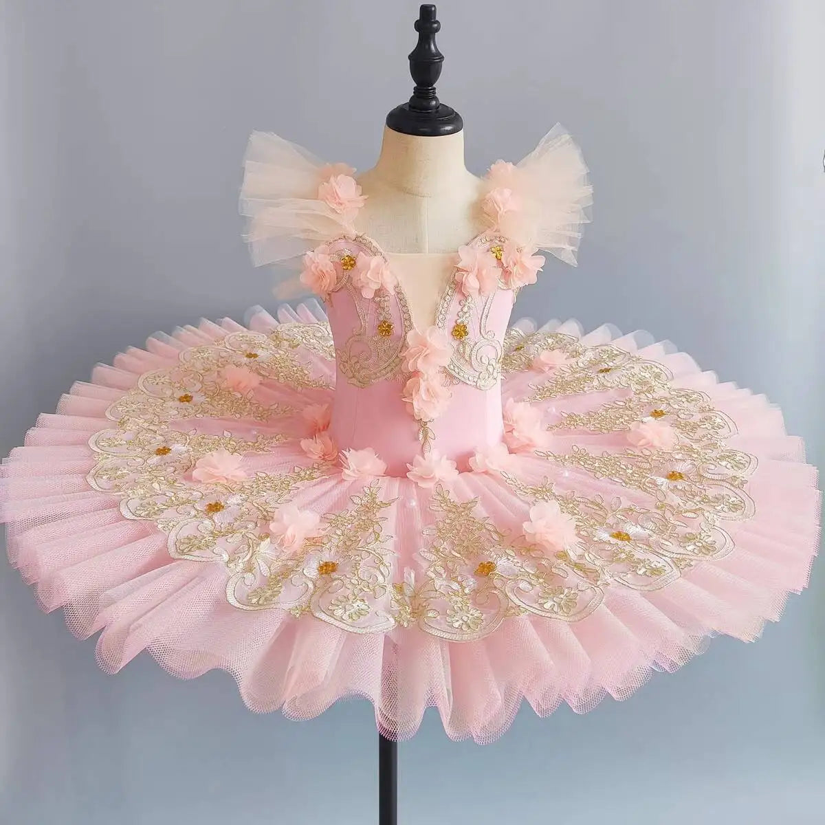 Girls' Camisole Skirted Leotards Swan Dance Performance Costumes