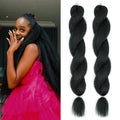 Vixen Crochet Bulk Hair 26 Inch Jumbo Synthetic Braiding Hair Fluffy Kinky Straight Crochet Braids Extension Hair