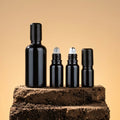 Fast Shipping 5ml 10ml 15ml 20ml 30ml 50ml 100ml Black Perfume Essential Oil Roll on Glass Bottles
